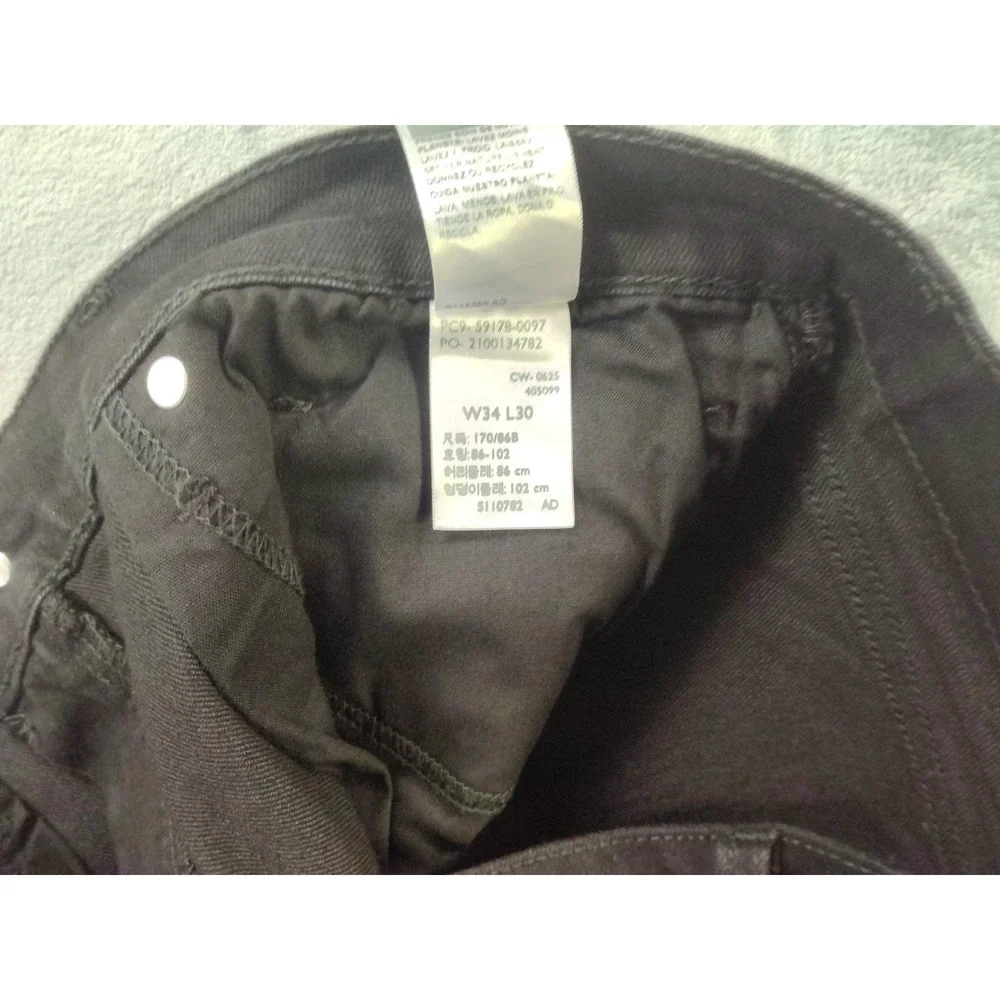Levi Strauss Signature Slim Ultimate Flex Black Jeans Mens 34x30 NWT Stretch